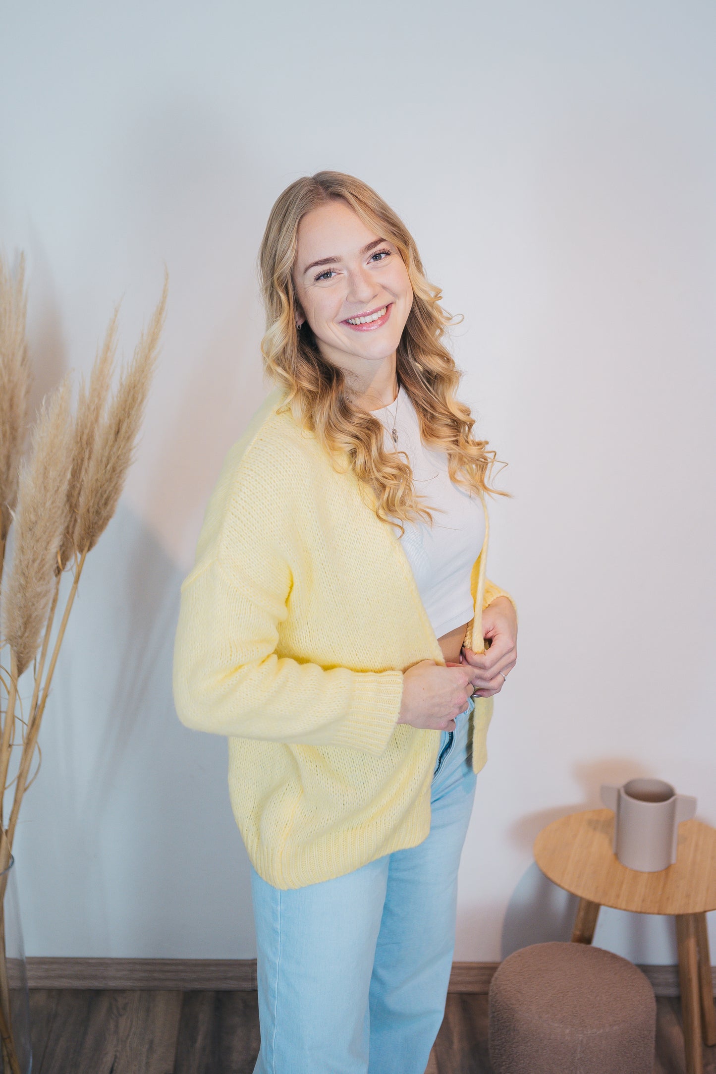 Strickjacke "Supersoft" Softgelb