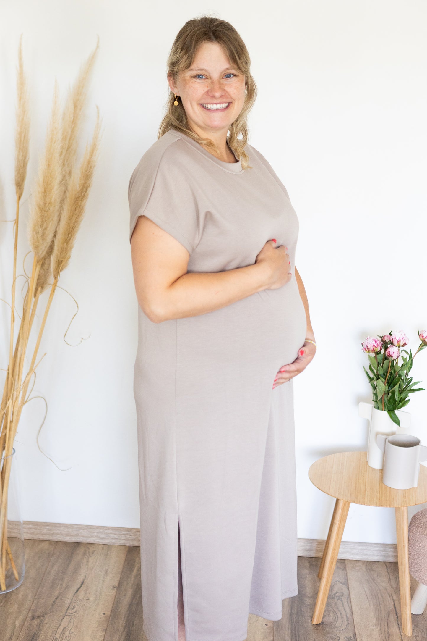 T-Shirtkleid "Kim" beige