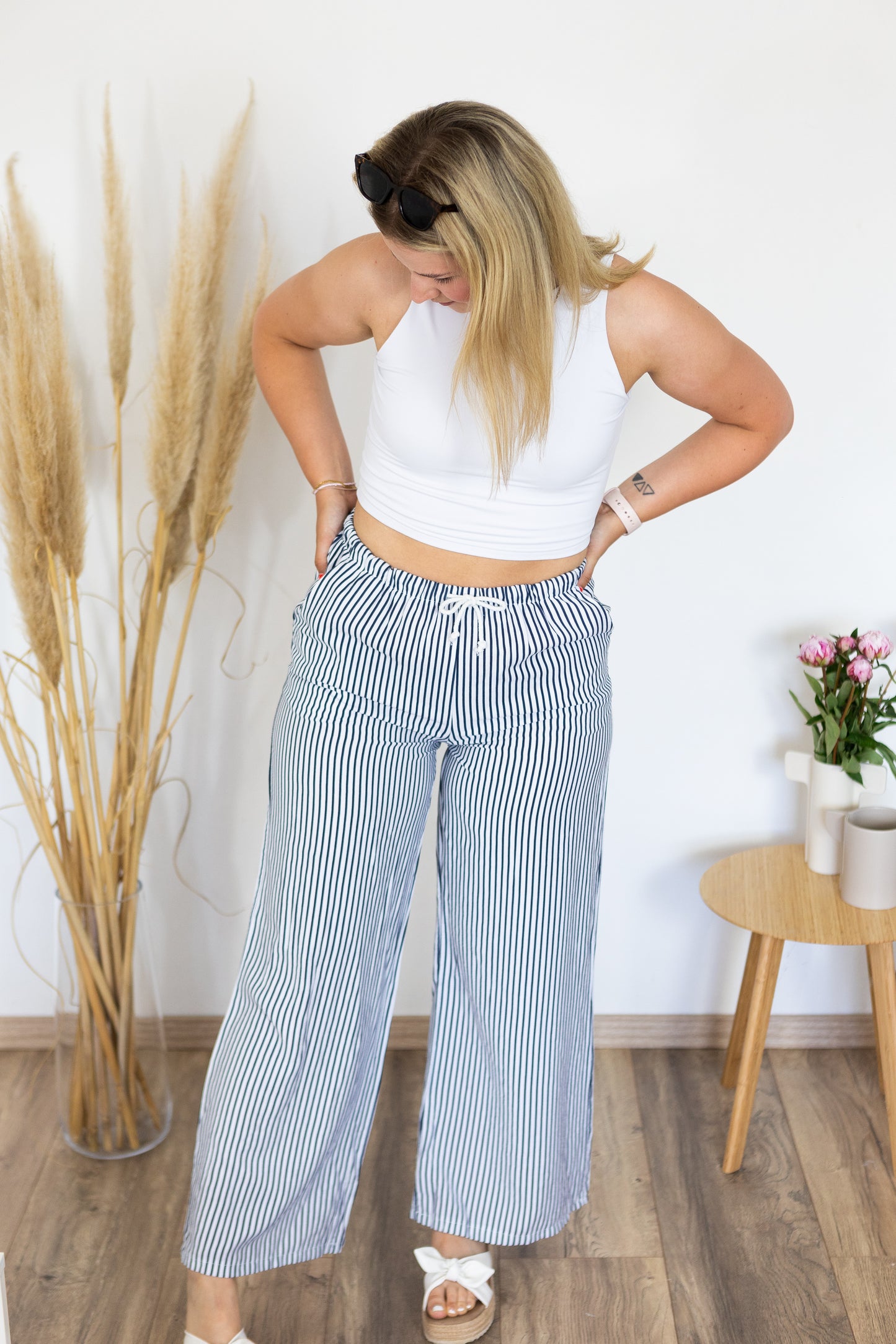 Hose "Linda" blau