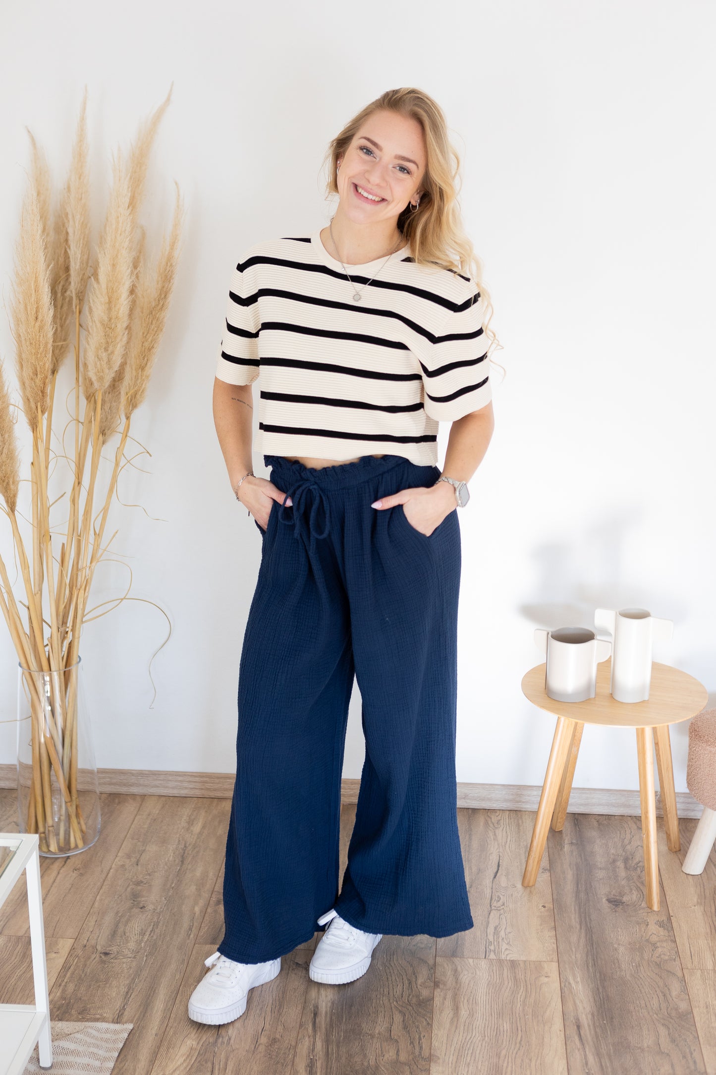 Musselinhose "Lucie" dunkelblau