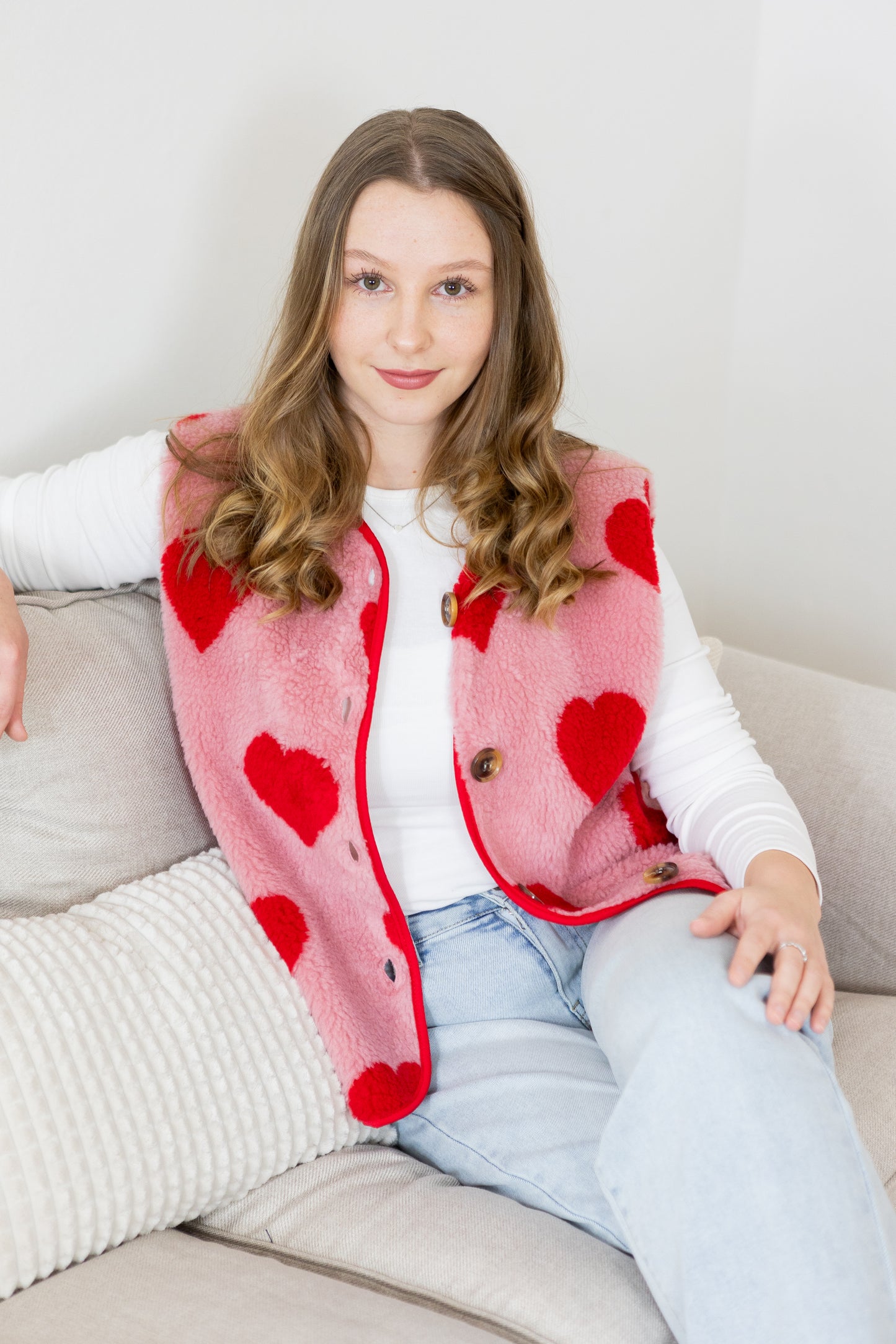 Teddyweste "Hearts"