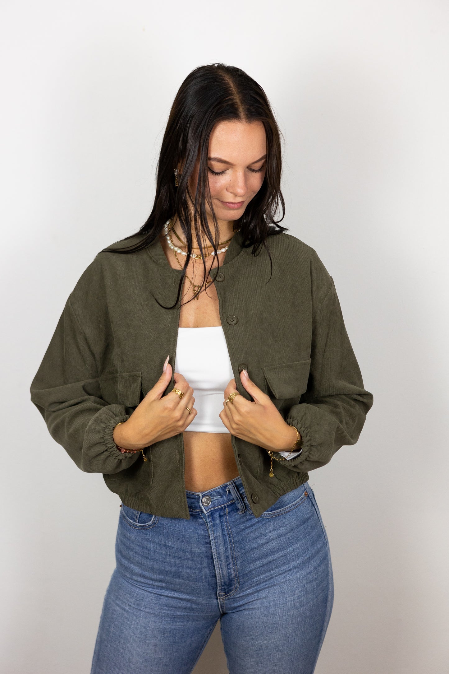 Cropped Hemdjacke "Amy"