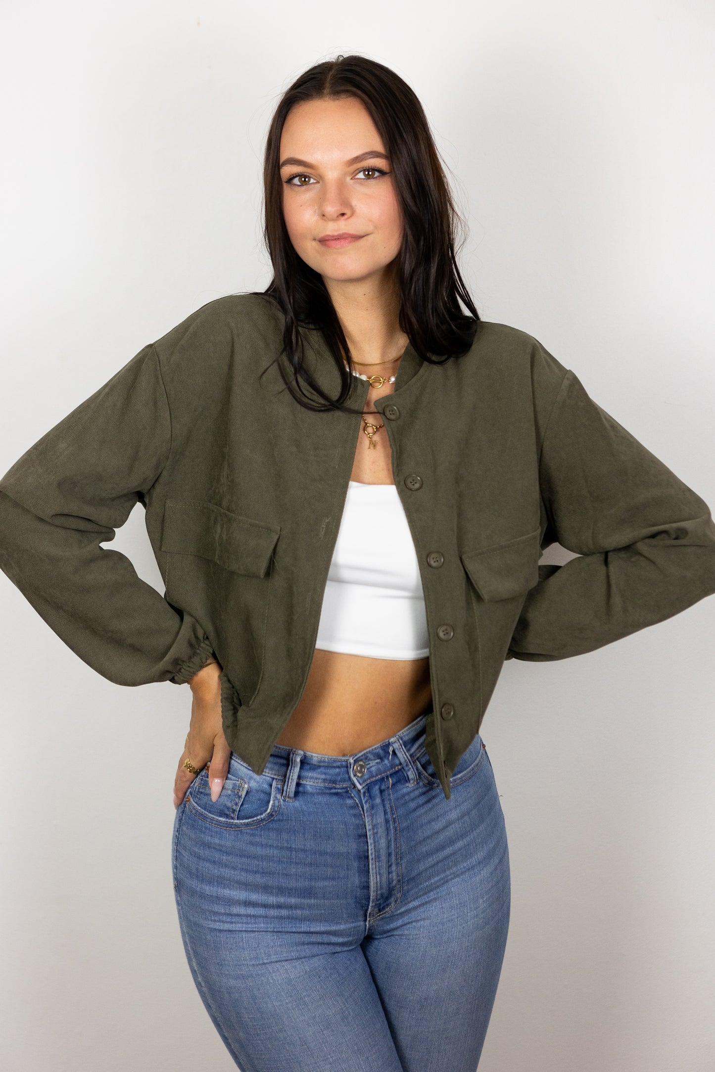 Cropped Hemdjacke "Amy"