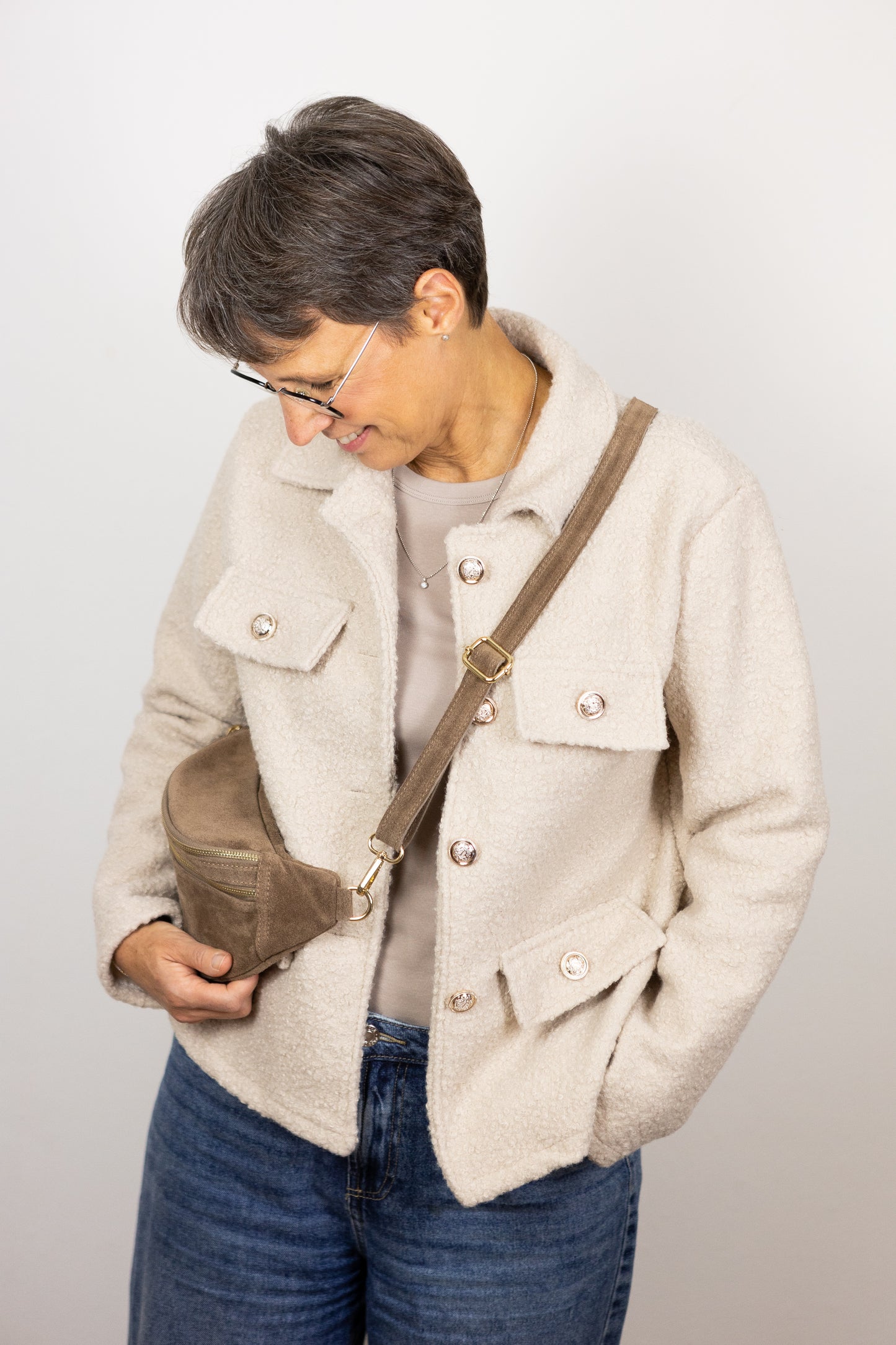Wildledertasche Crossbody