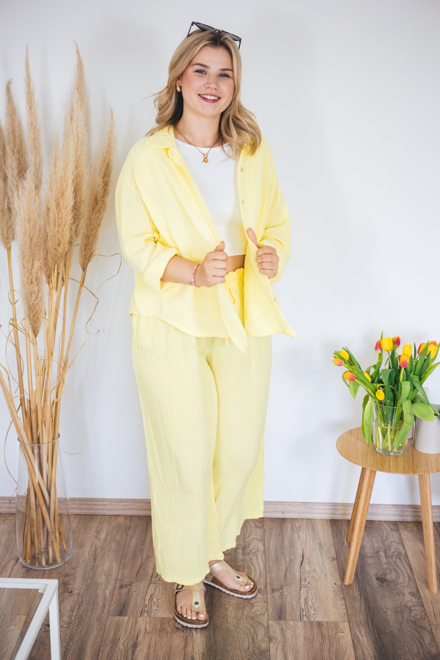 Musselinhose "Lucie" softgelb