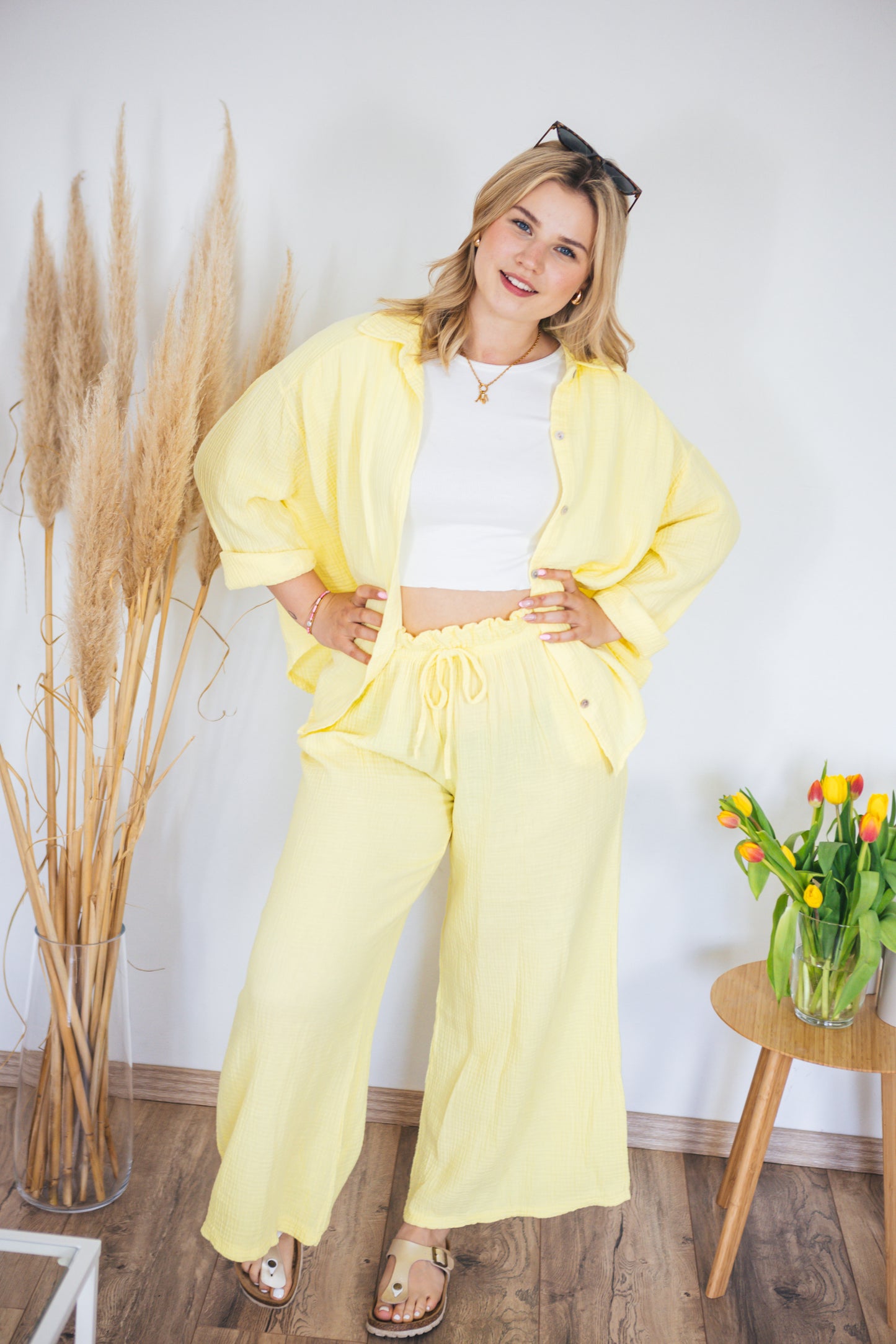 Musselinhose "Lucie" softgelb