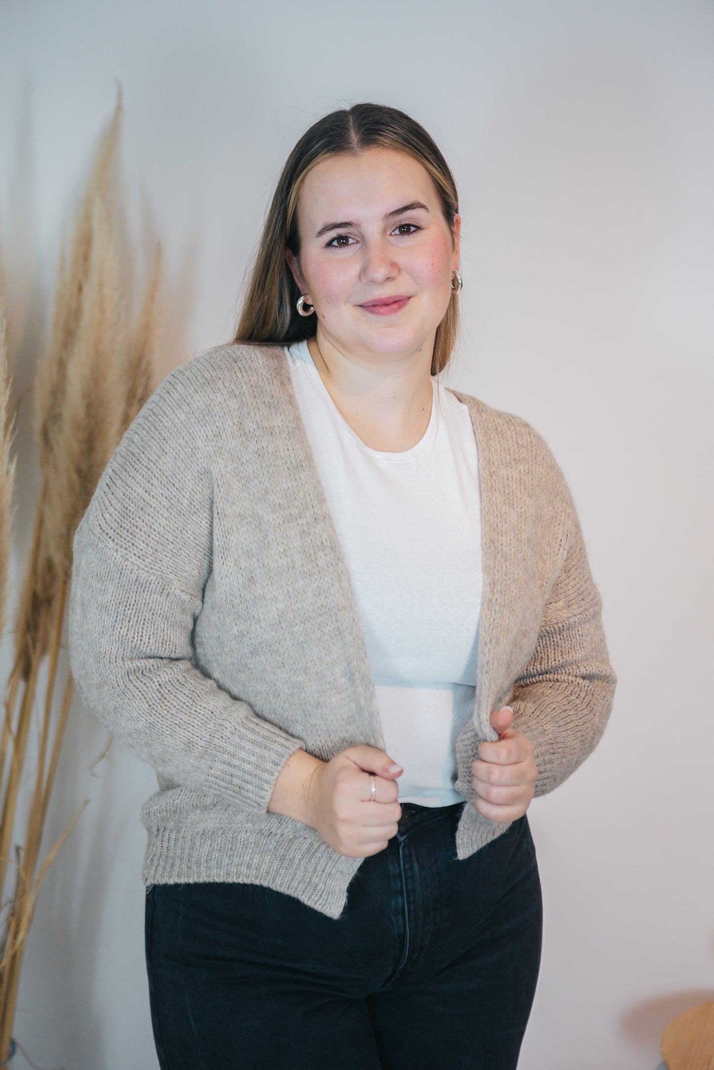 Strickjacke "Supersoft" Greige