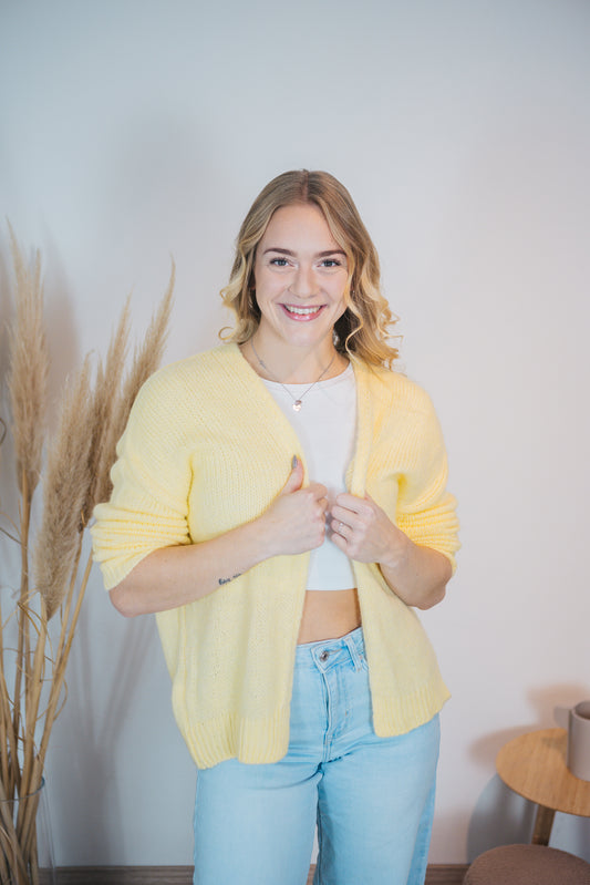 Strickjacke "Supersoft" Softgelb