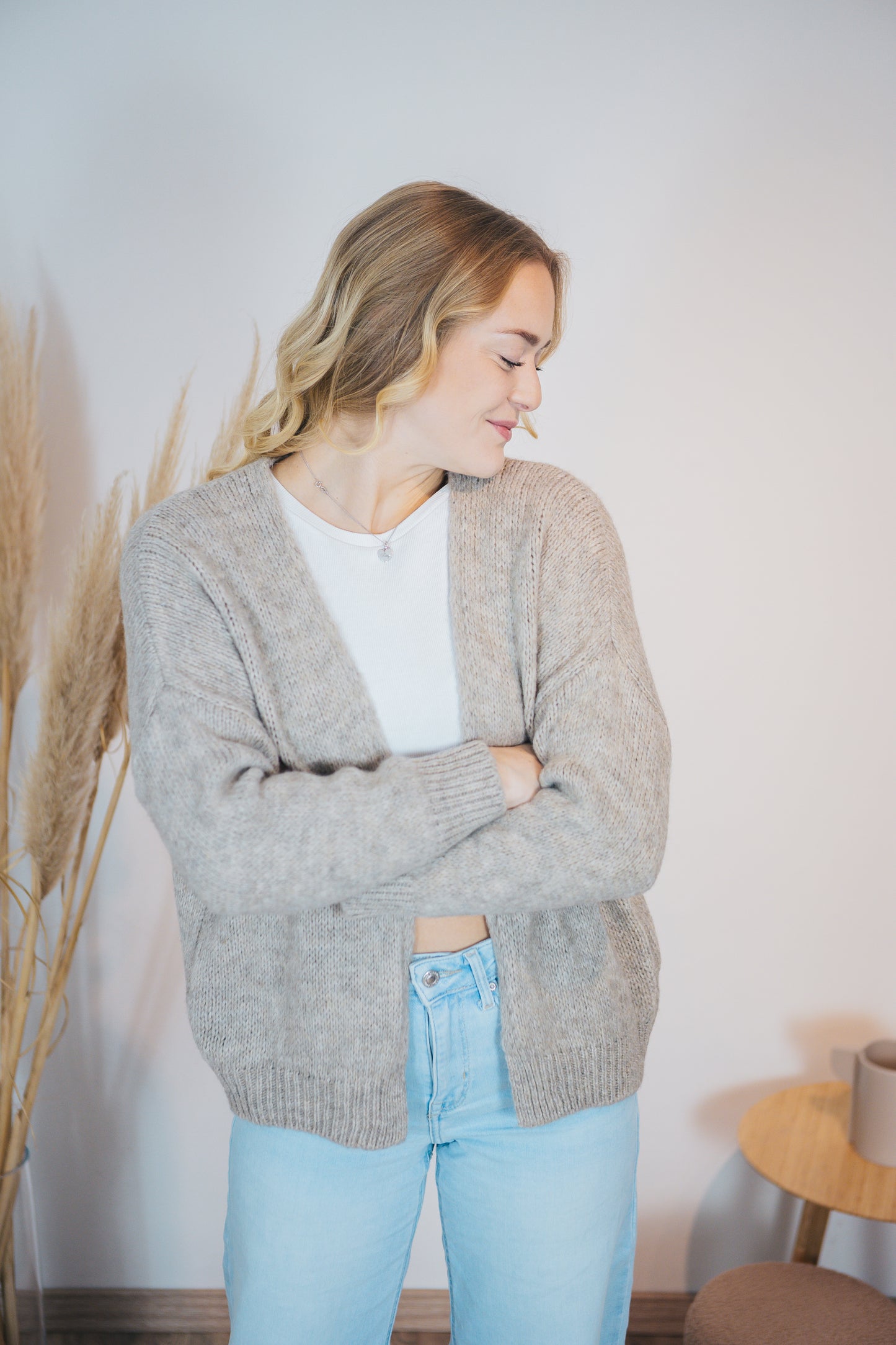 Strickjacke "Supersoft" Greige
