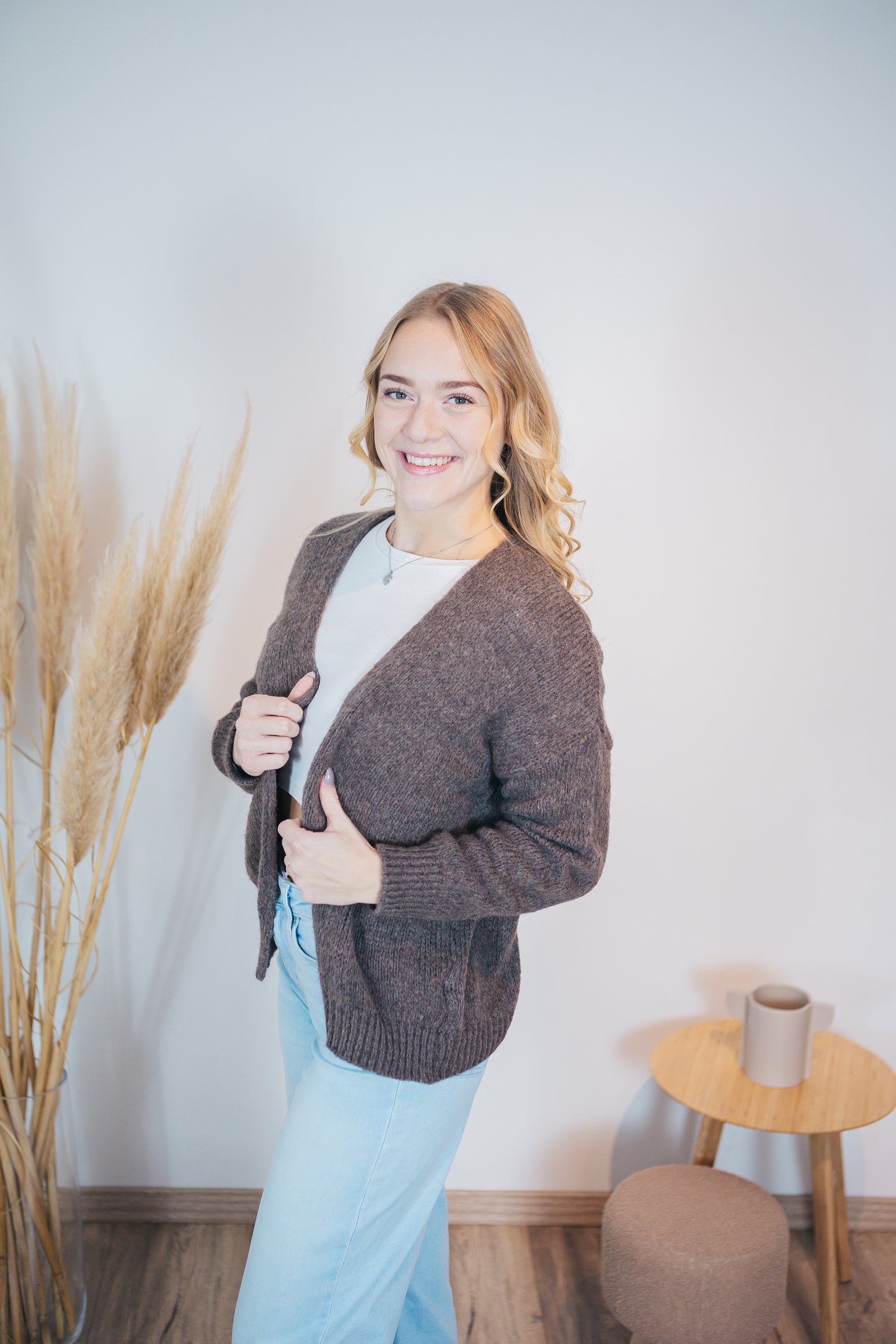 Strickjacke "Supersoft" Braun