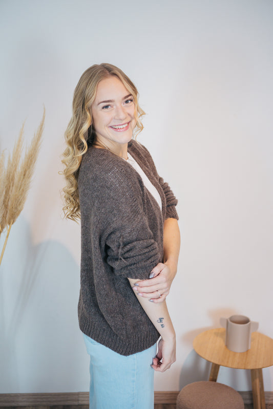 Strickjacke "Supersoft" Braun