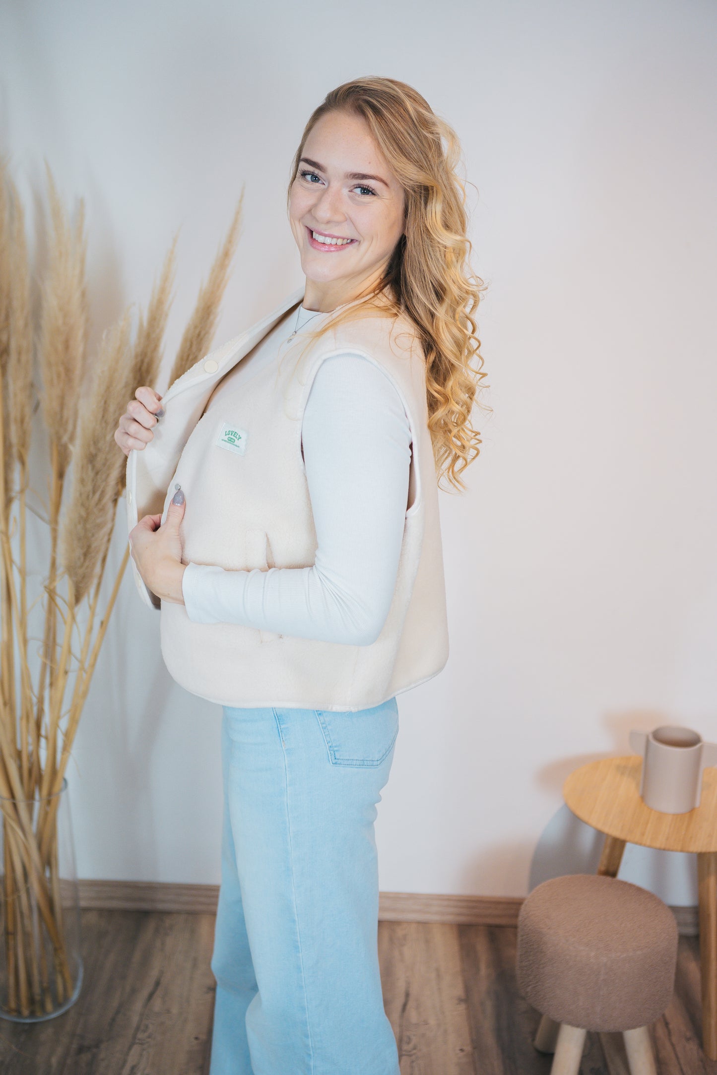 Teddyweste "Lovely" beige