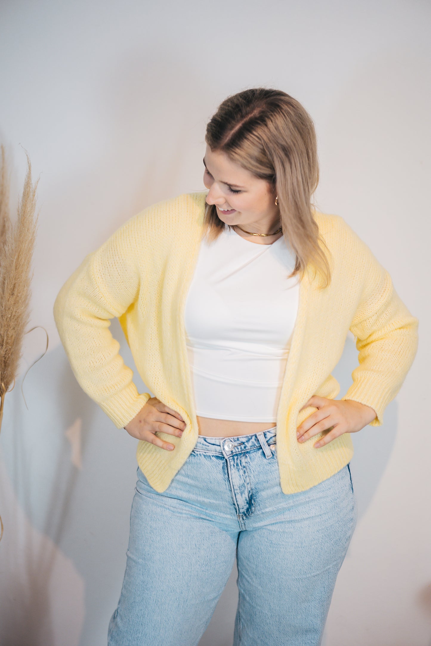 Strickjacke "Supersoft" Softgelb