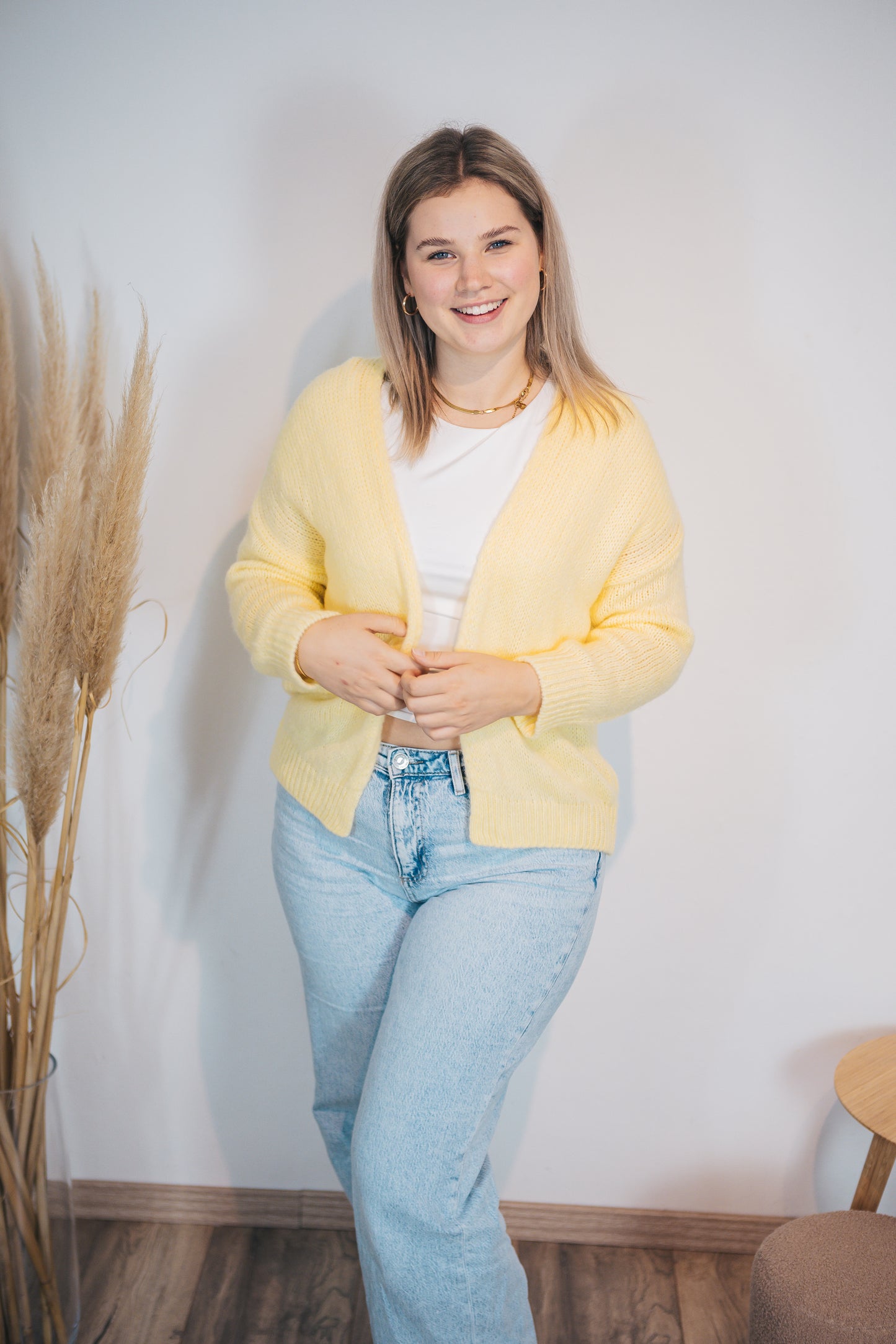 Strickjacke "Supersoft" Softgelb