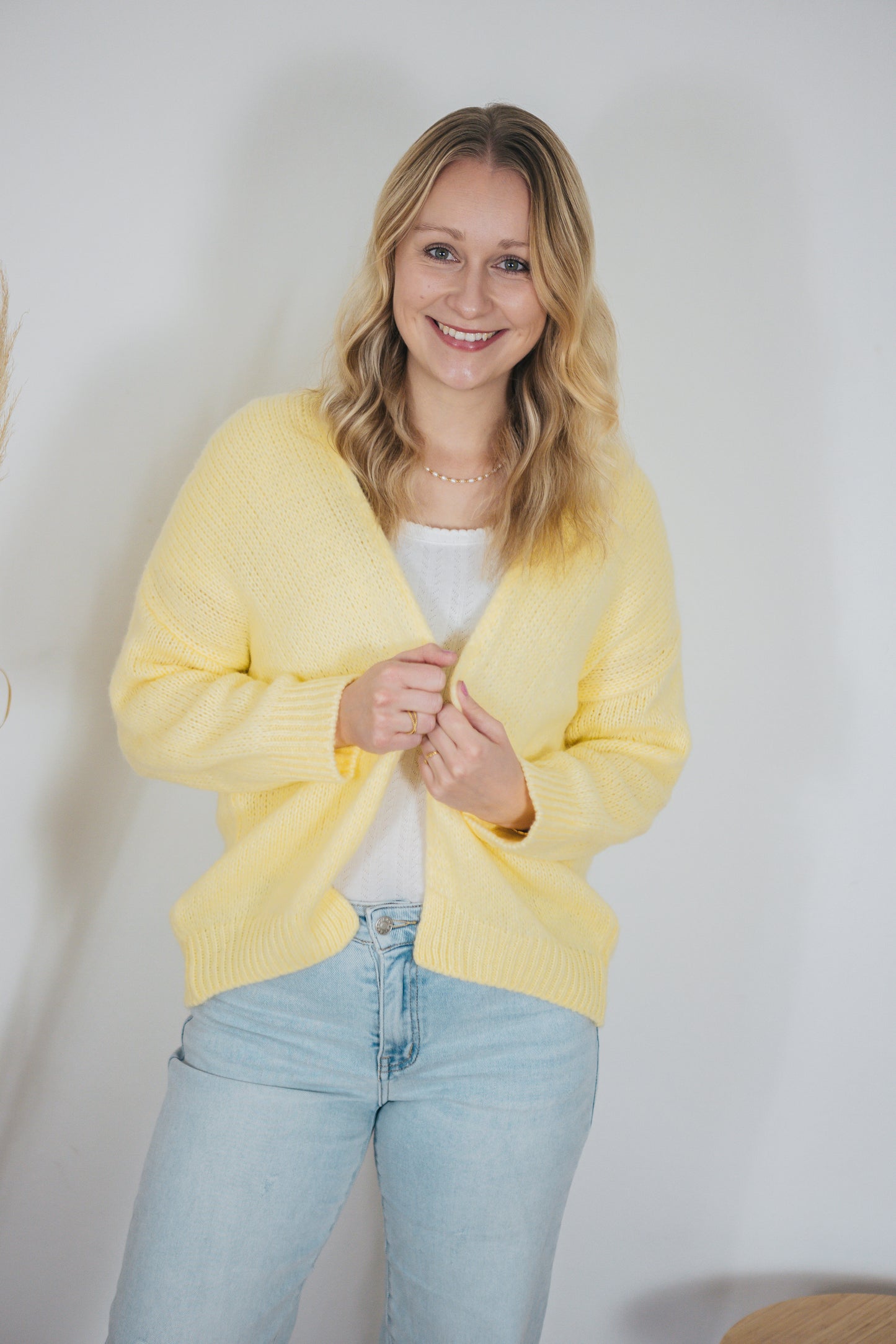 Strickjacke "Supersoft" Softgelb