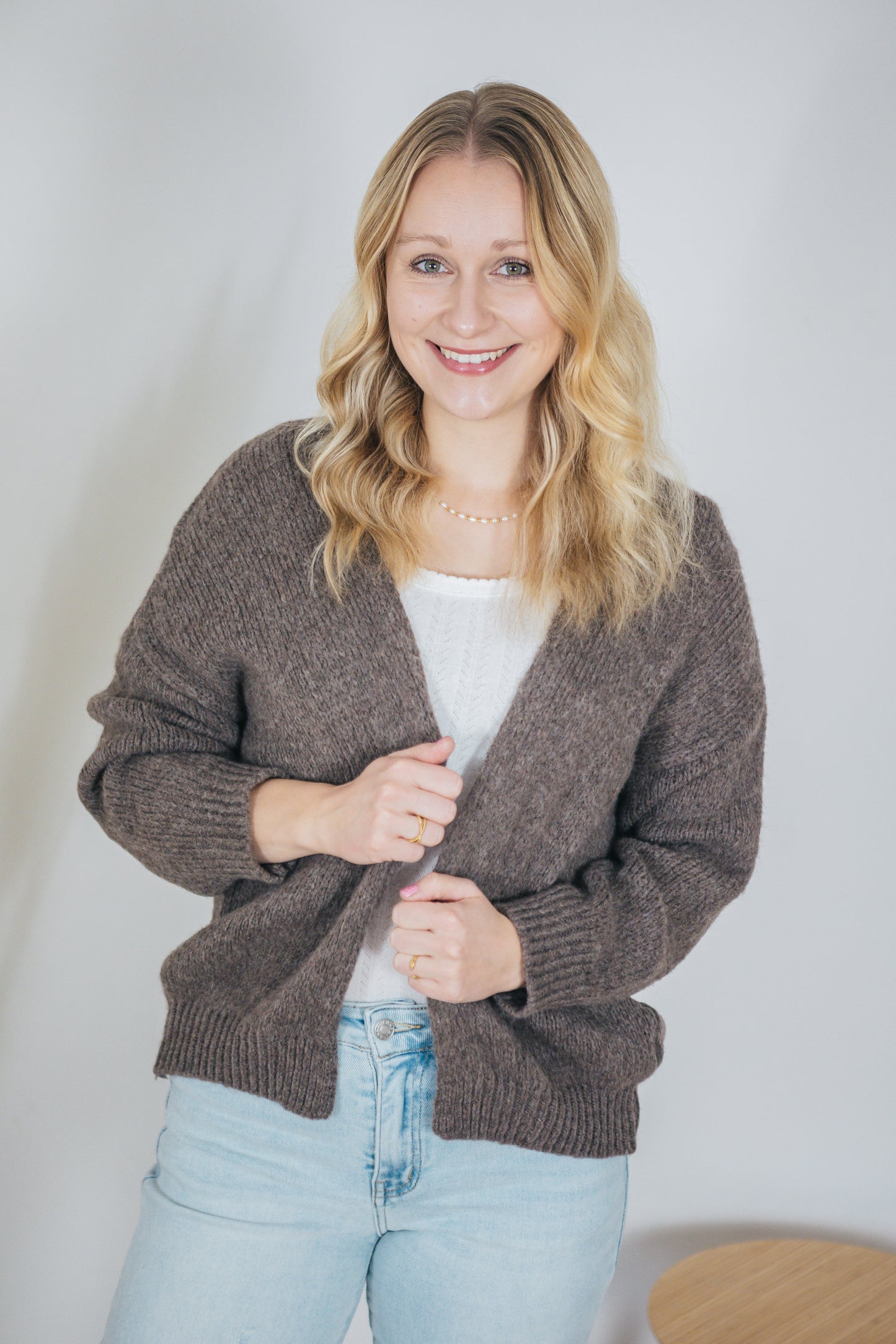 Strickjacke "Supersoft" Braun