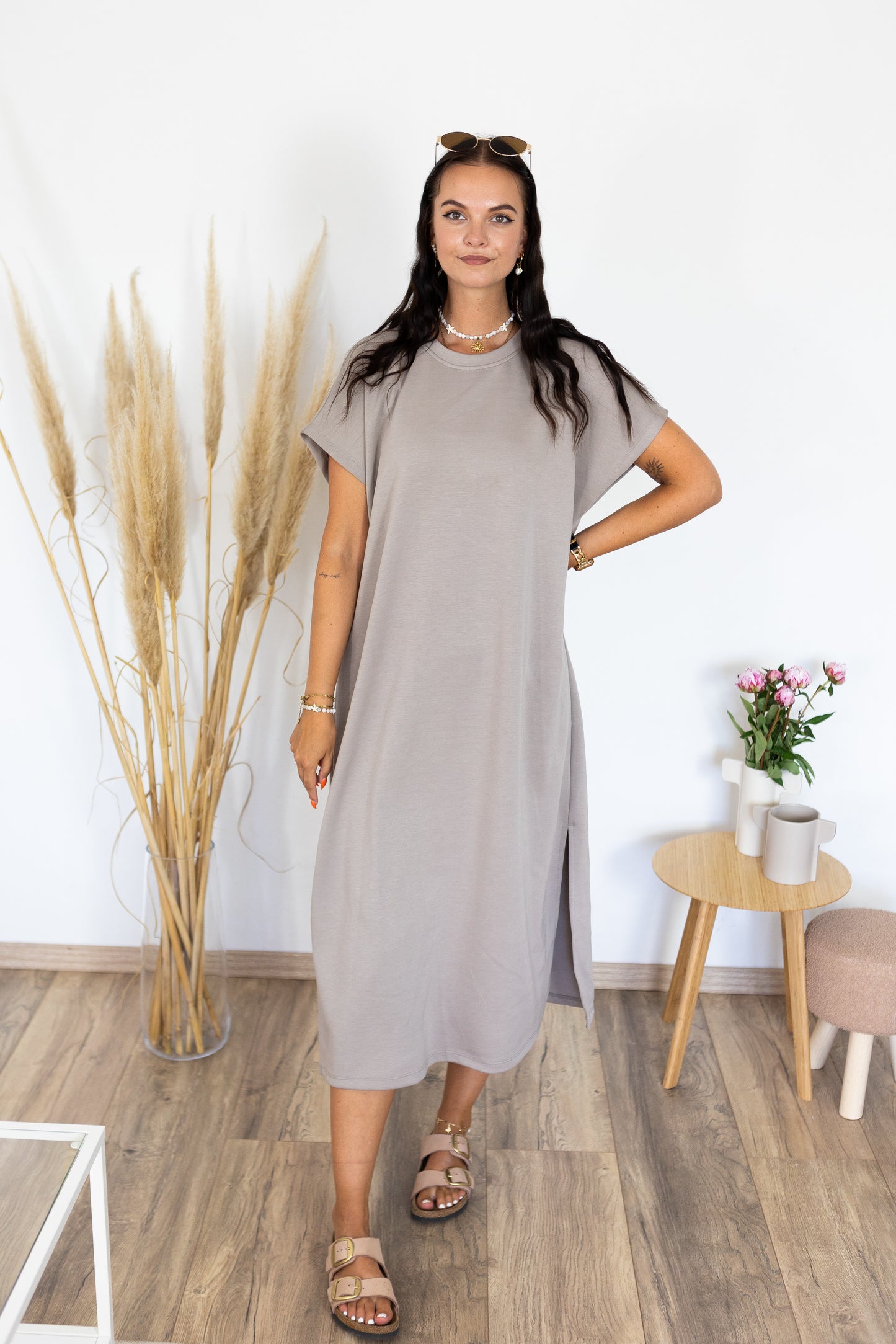 T-Shirtkleid "Kim" beige