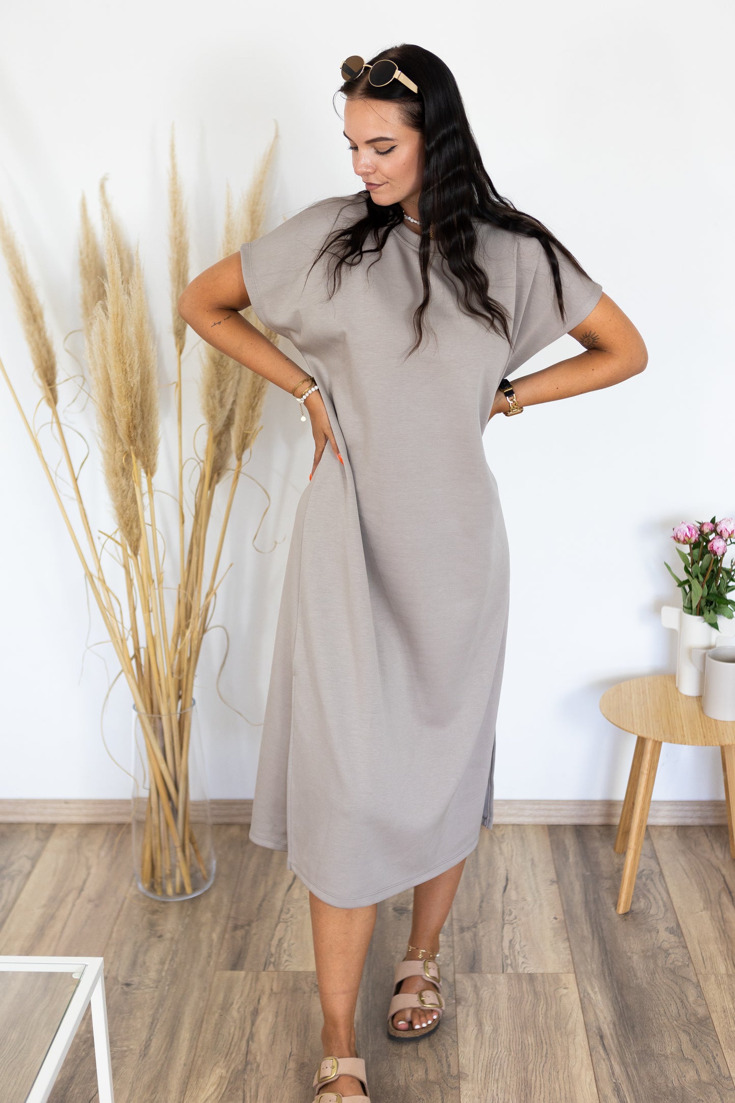 T-Shirtkleid "Kim" beige