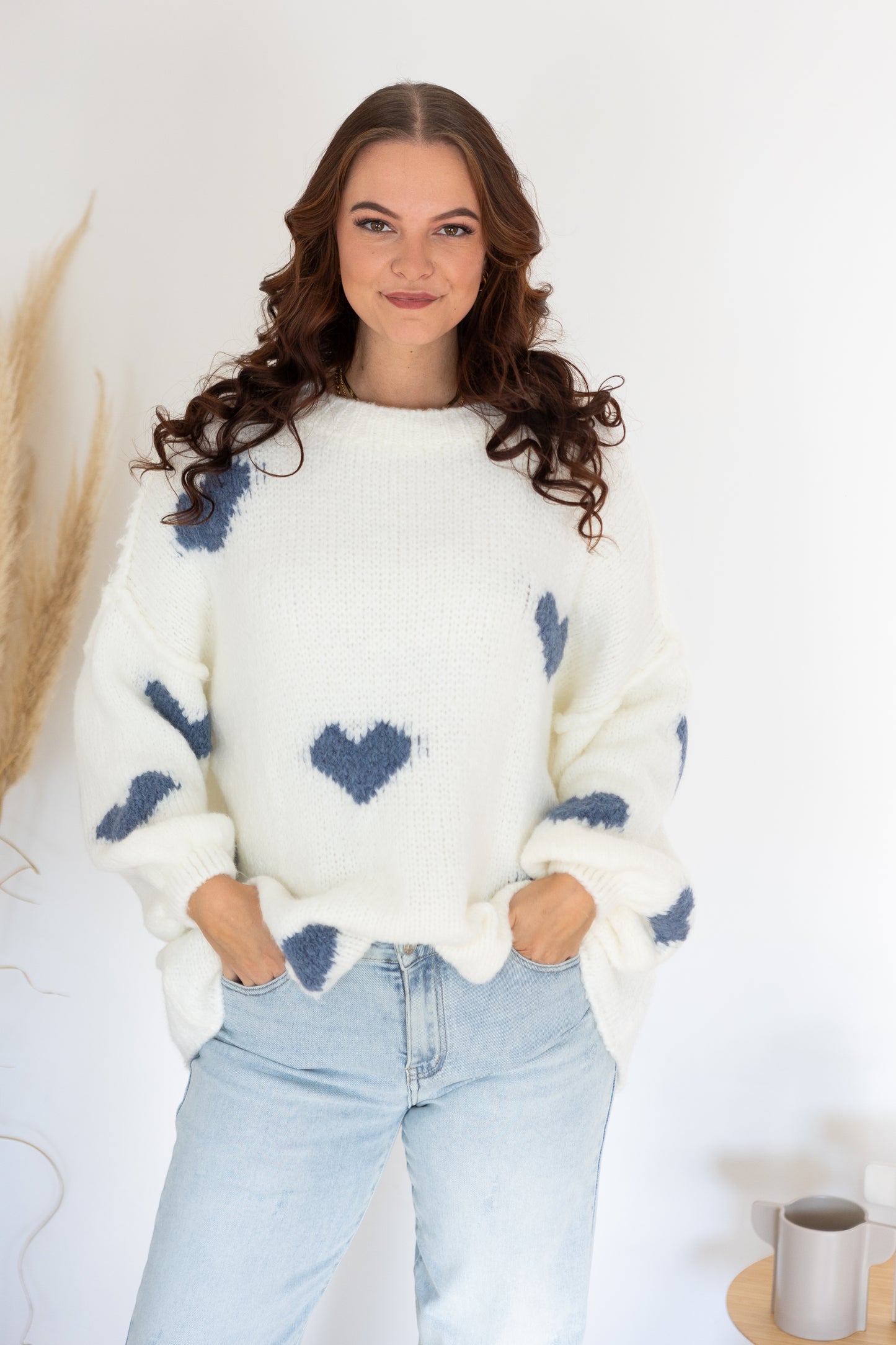 Oversized Pullover "Milli" mit Herzen