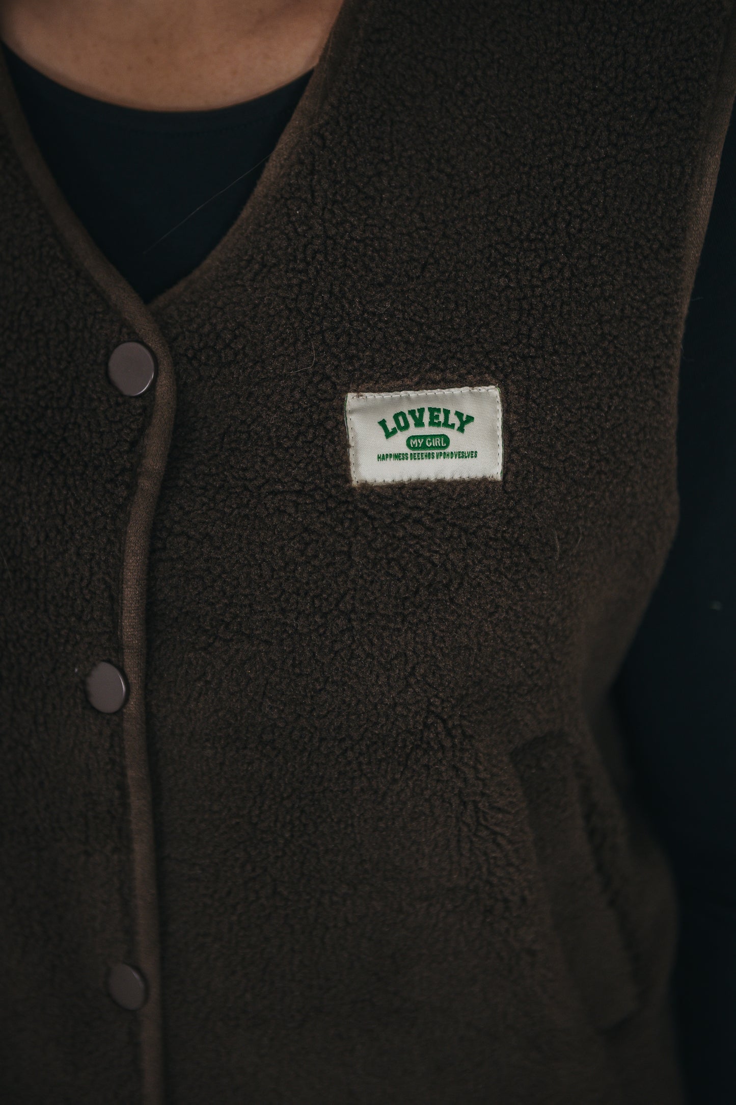 Teddyweste "Lovely" braun