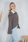 Langarmshirt mit Hemdkragen braun