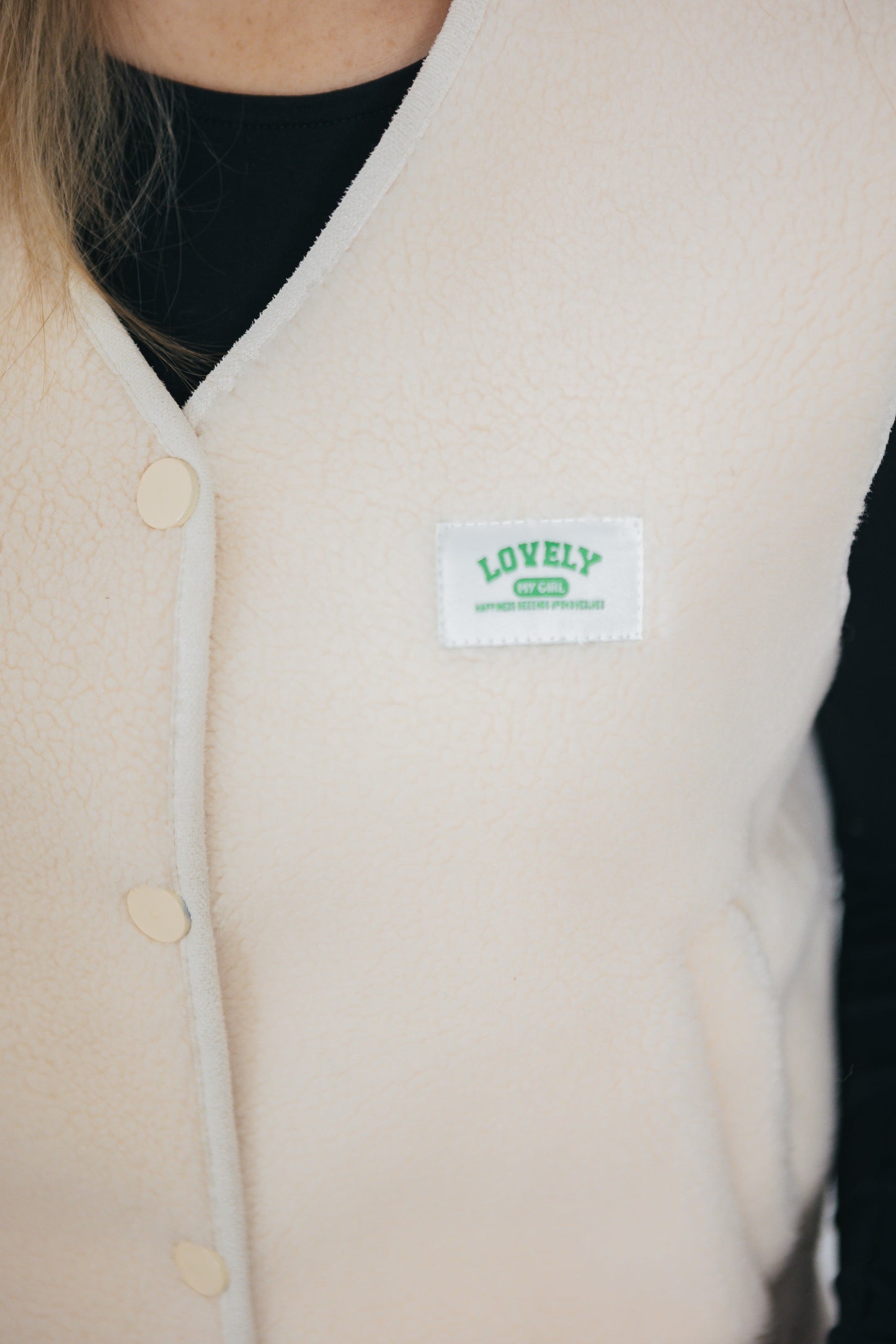 Teddyweste "Lovely" beige