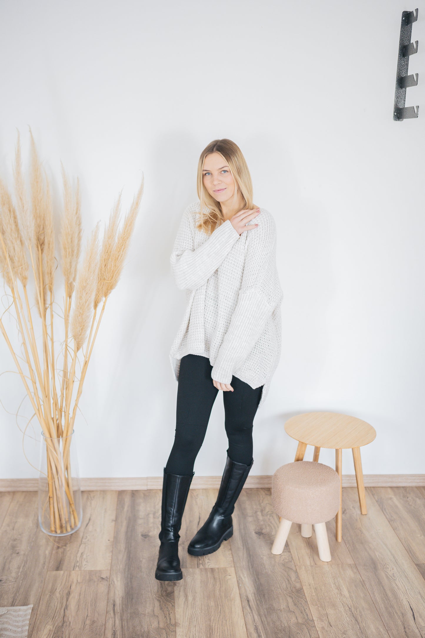 Pulloverkleid "Stine" beige