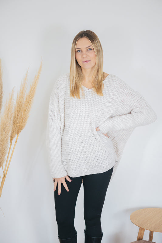 Pulloverkleid "Stine" beige