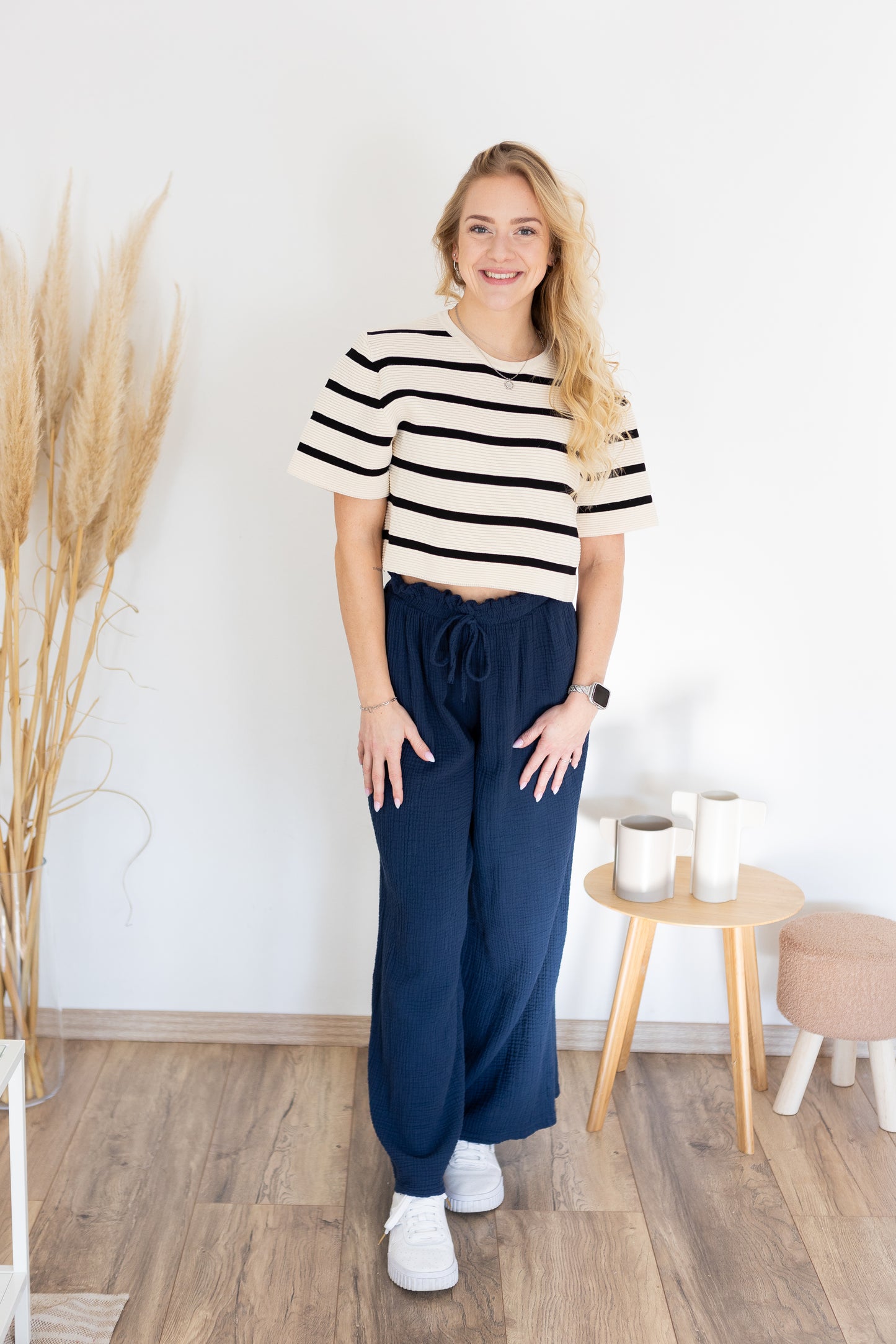 Musselinhose "Lucie" dunkelblau