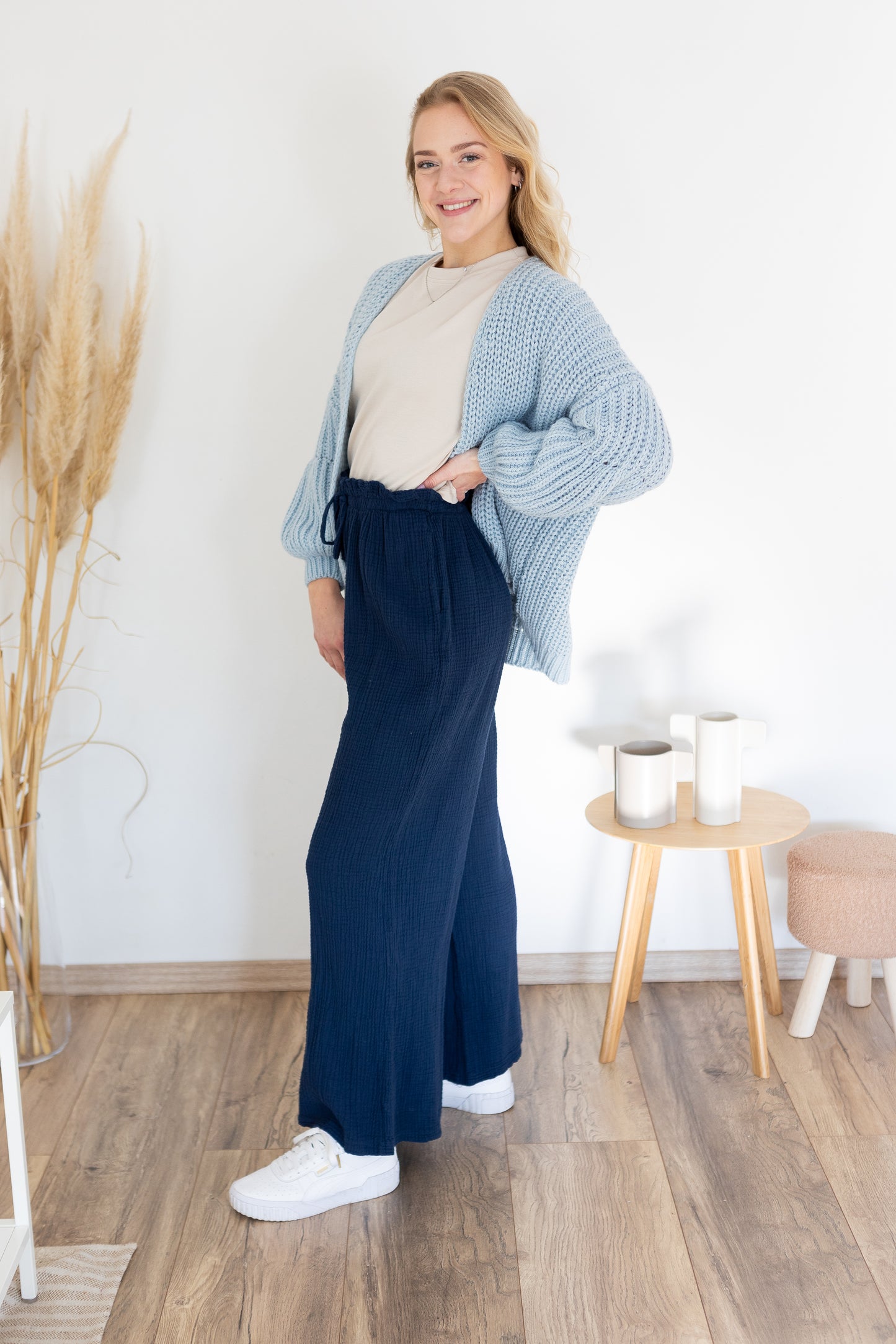 Musselinhose "Lucie" dunkelblau