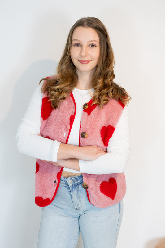 Teddyweste "Hearts"