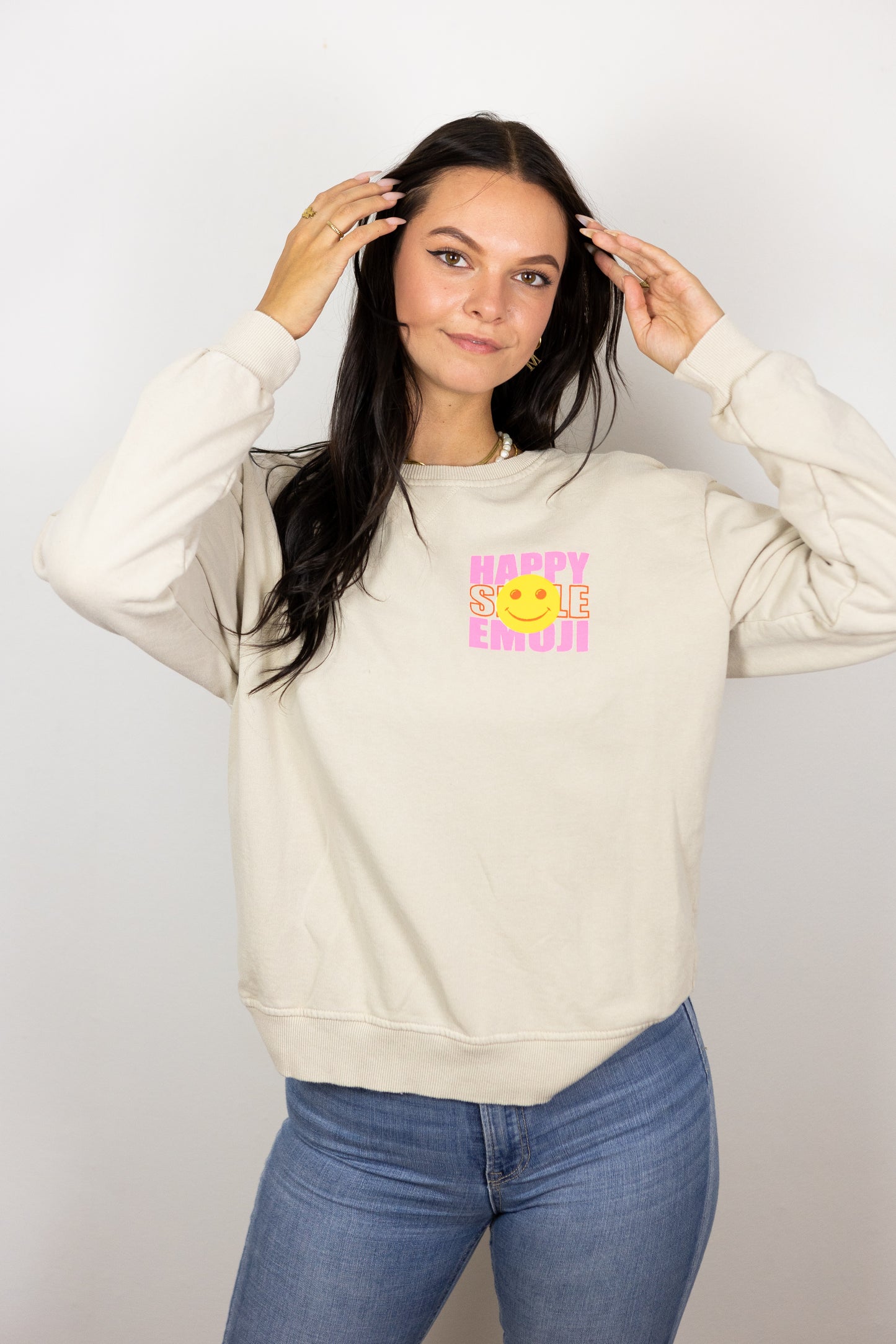 Neon Sweatshirt "Happy"