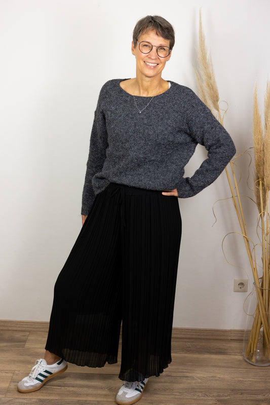 Plisseehose "Tania" schwarz