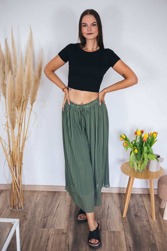 Plisseehose "Tania" khaki