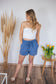 Musselinshorts "Lu" Jeansblau