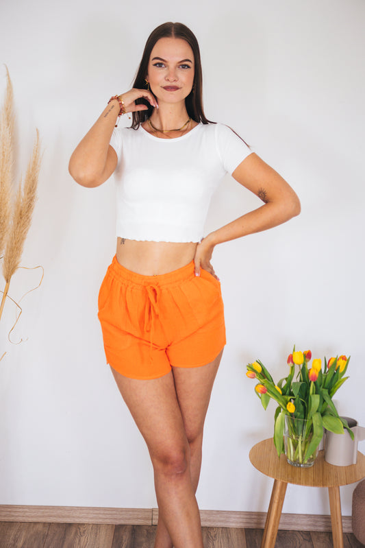 Musselinshorts "Lu" Orange