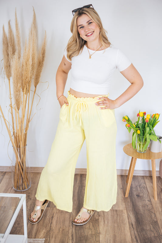 Musselinhose "Lucie" softgelb