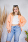Musselinbluse oversized Neonorange